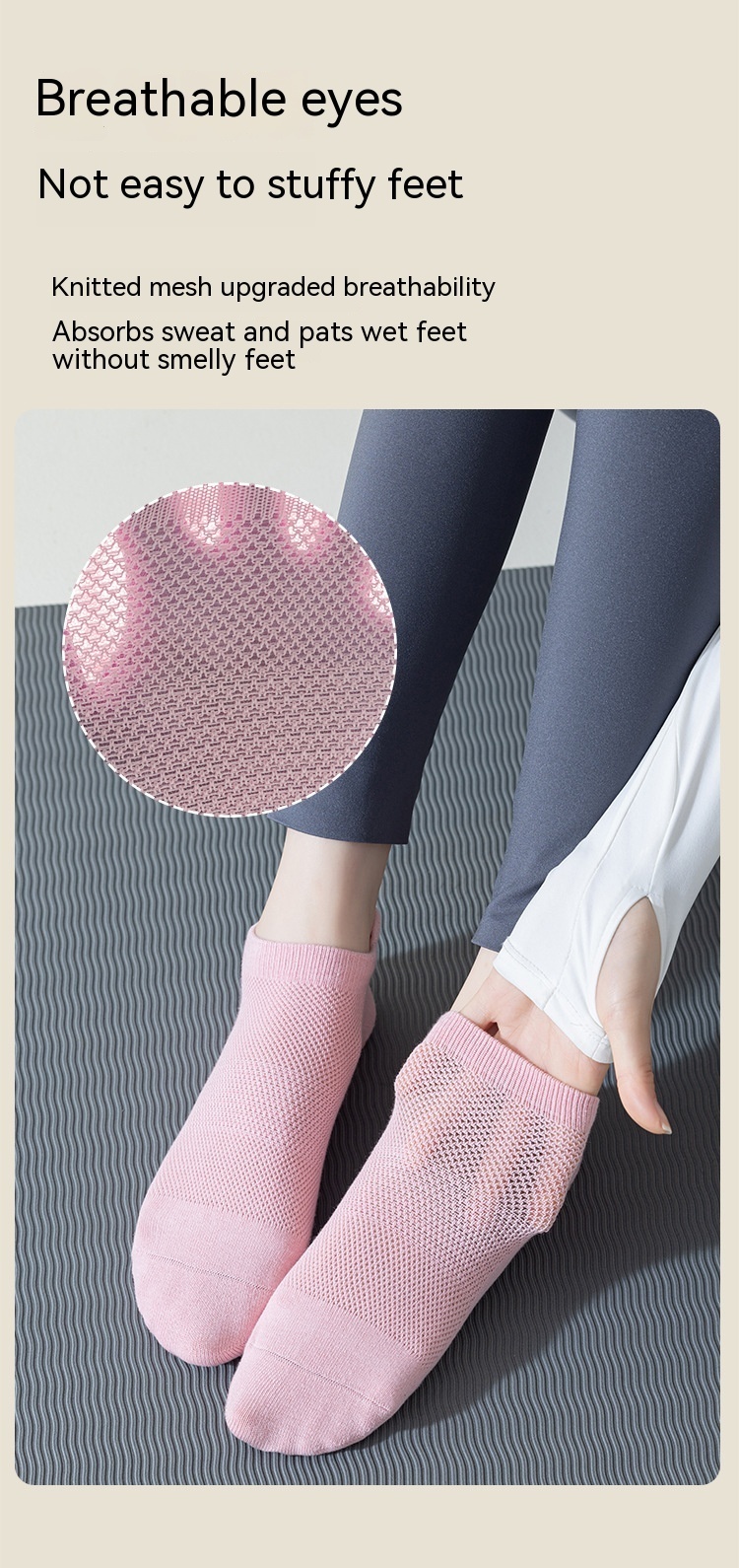 1732227157159186432.jpg Chaussettes de Pilates antidérapantes
