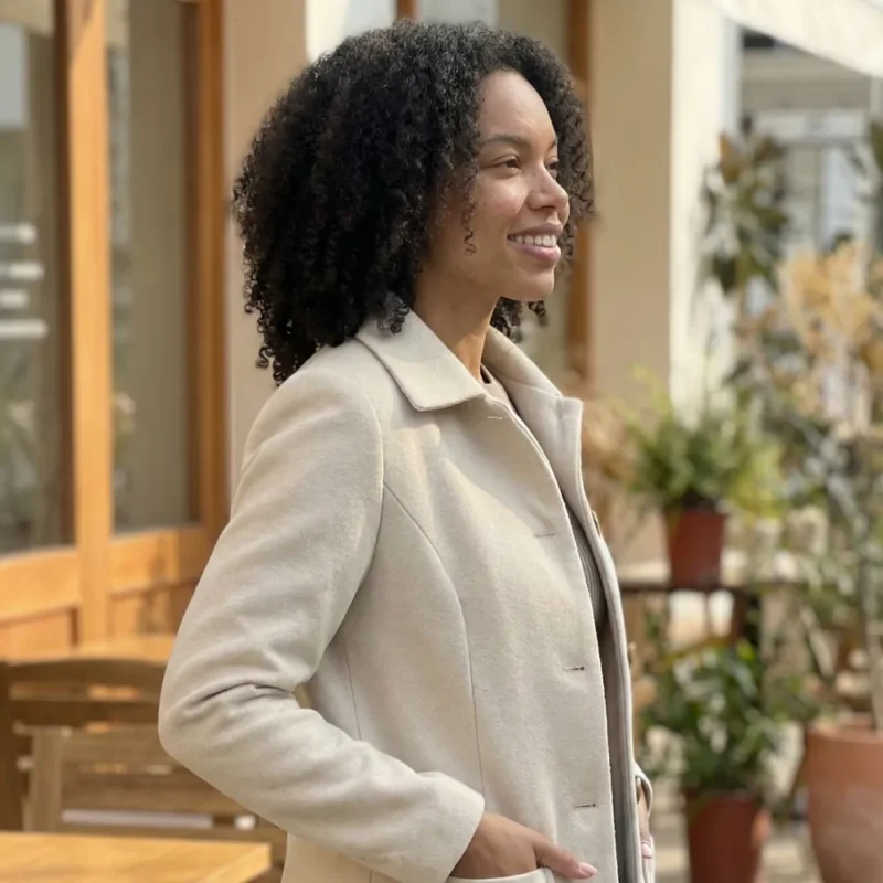 Samira | Langärmeliger Wollmantel